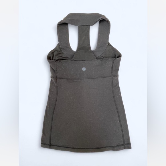 lululemon athletica Tops - Lululemon Black Mesh Panel Racerback Tank Top built in bra XSmall yoga